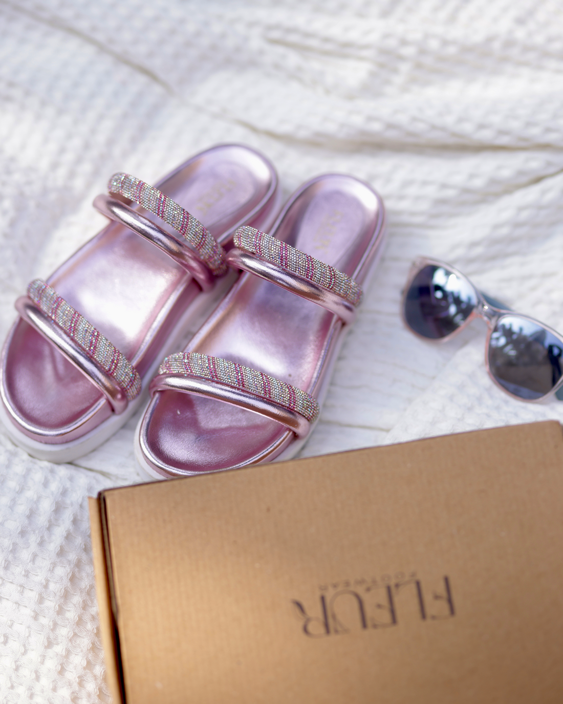 Candy Floss Straps - The Bling Comfort Sliders