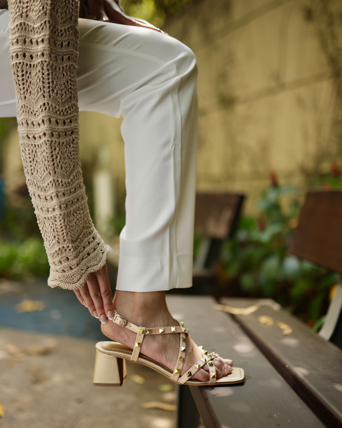 Amara - The Studded Strap Heels