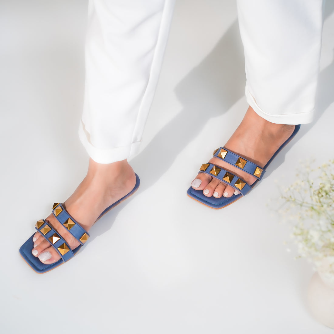 Dual Line- The Studded Kitten Heels