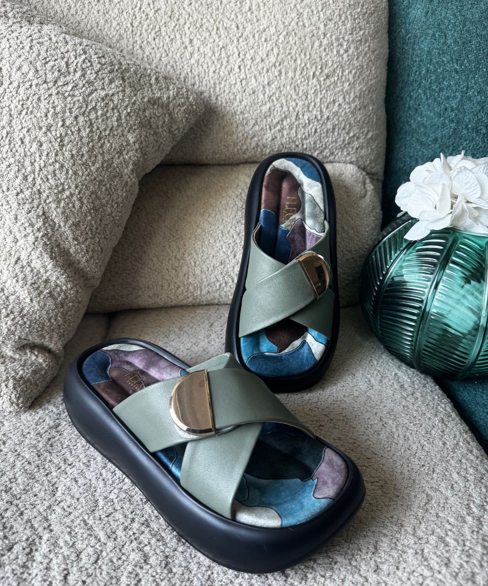 Chromatic - Strappy Velcro Platforms