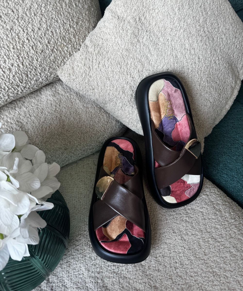 Chromatic - Strappy Velcro Platforms