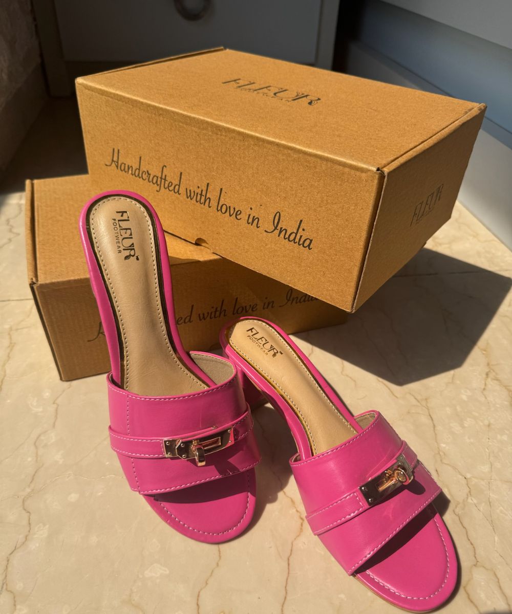 elor - glam buckle block heel