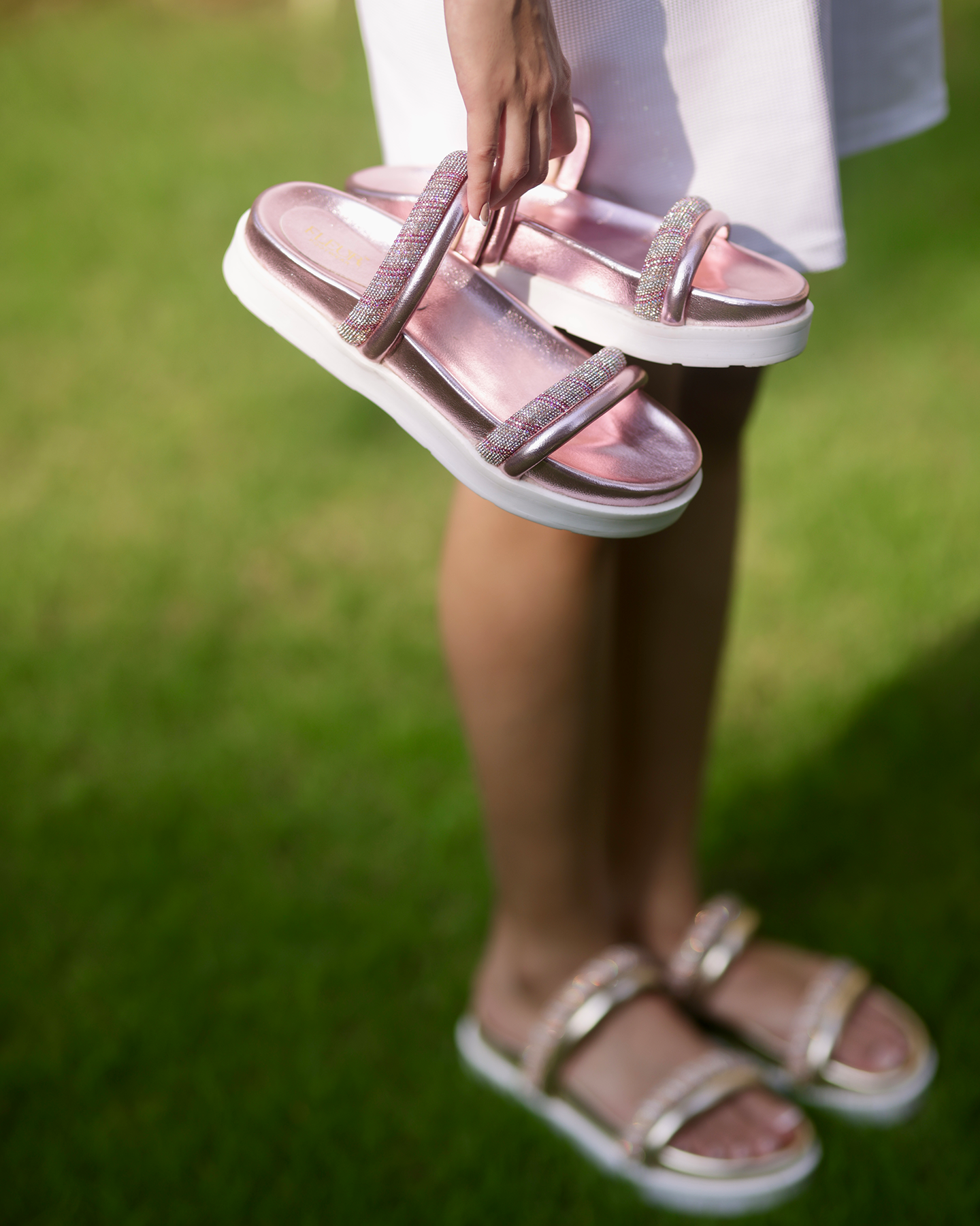 Candy Floss Straps - The Bling Comfort Sliders