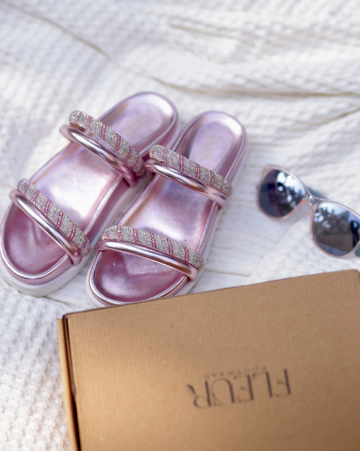 Candy Floss Straps - The Bling Comfort Sliders