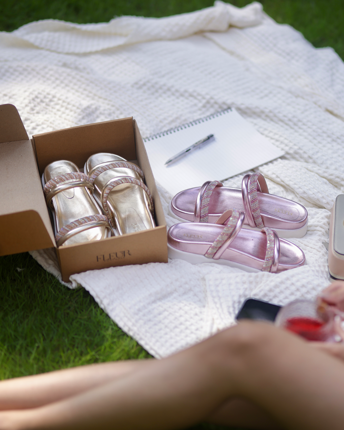 Candy Floss Straps - The Bling Comfort Sliders