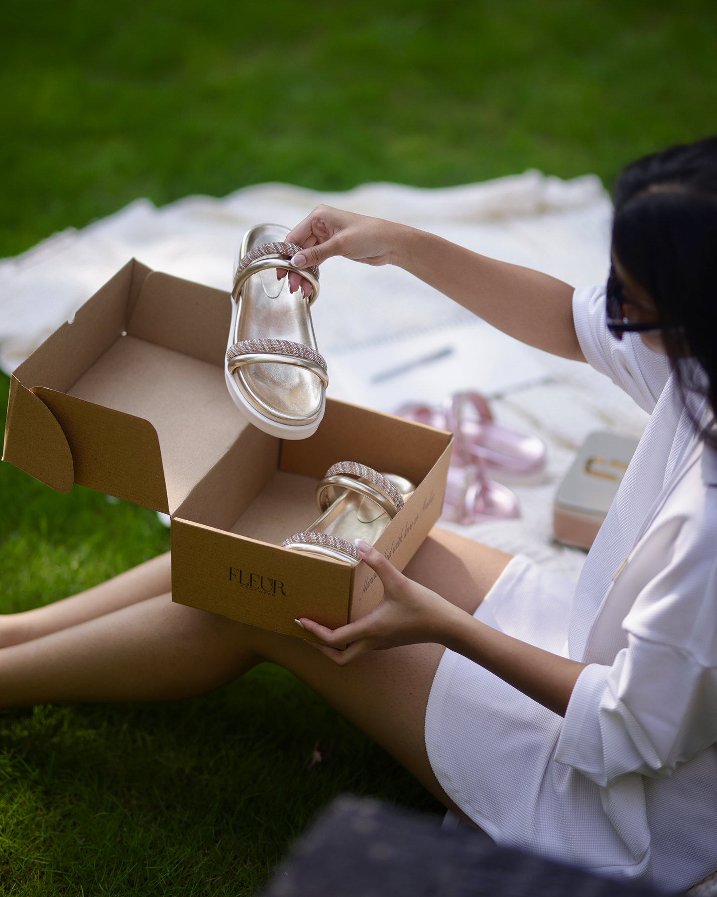 Candy Floss Straps - The Bling Comfort Sliders