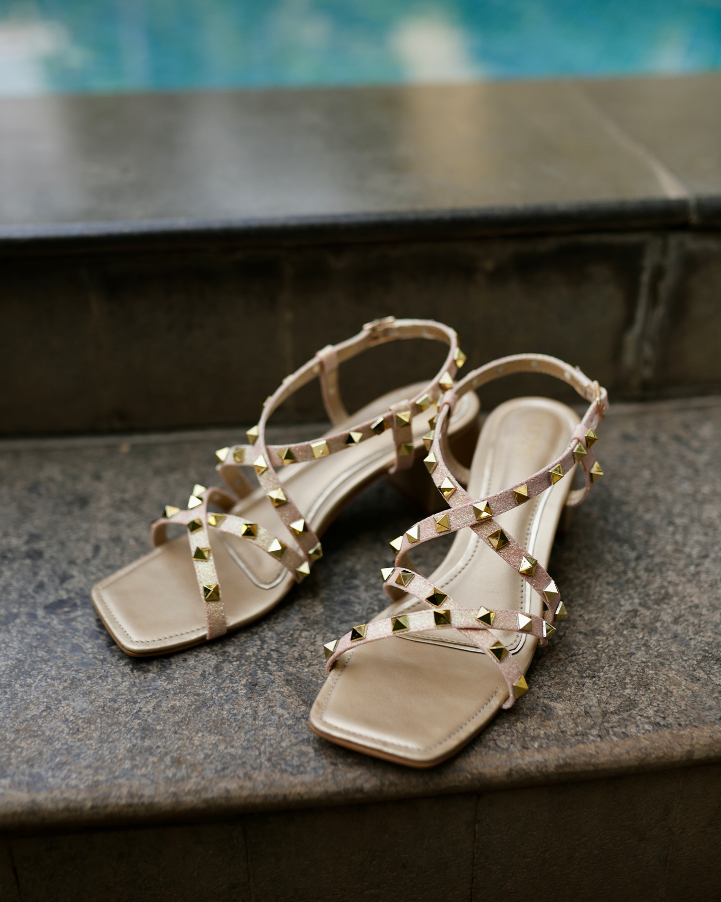 Amara - The Studded Strap Heels