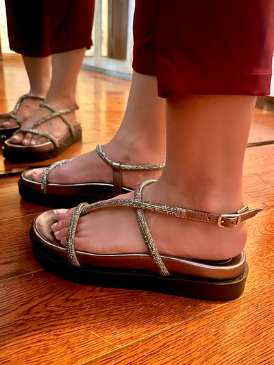 Sparkle Straps - The Blingy Platform Sliders