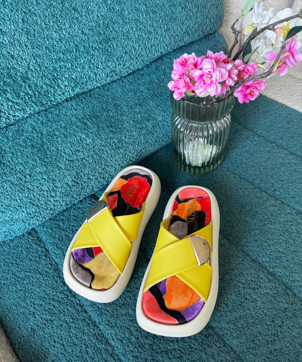 Chromatic - Strappy Velcro Platforms