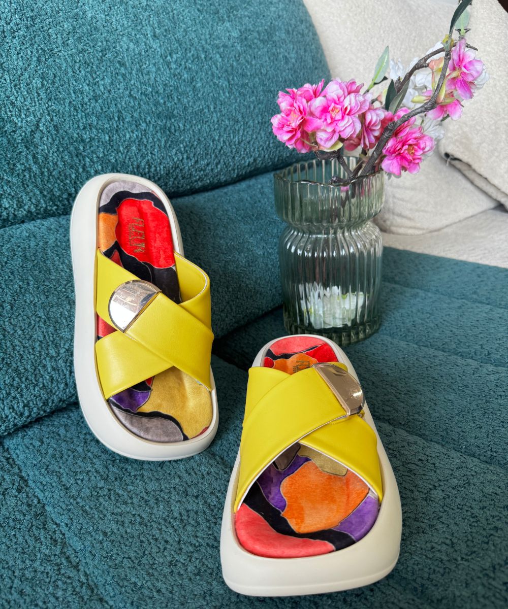 Chromatic - Strappy Velcro Platforms