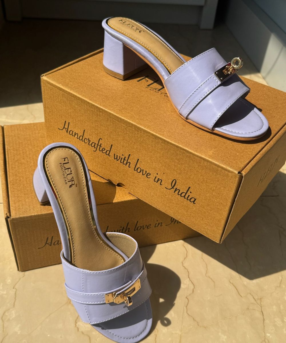 elor - glam buckle block heel