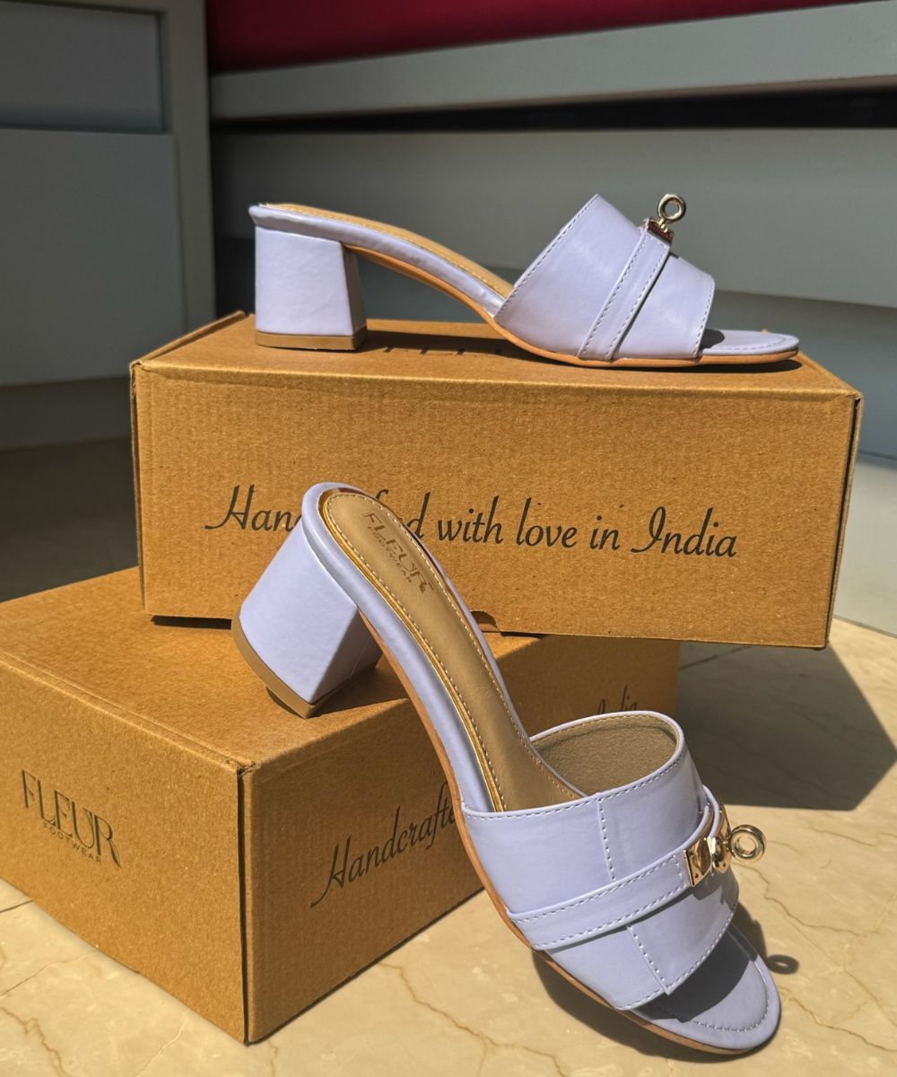 elor - glam buckle block heel