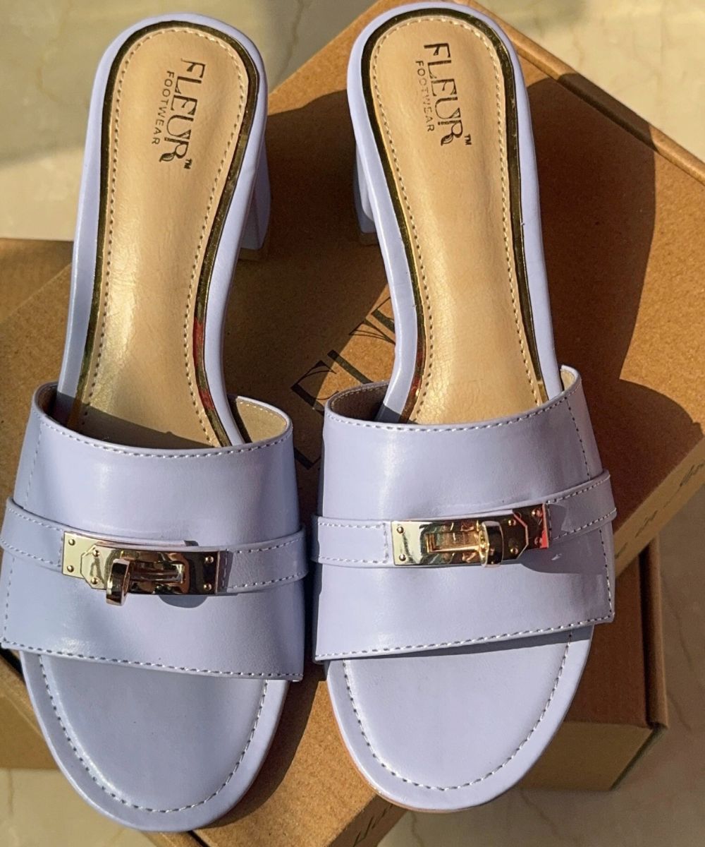 elor - glam buckle block heel